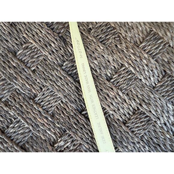 Vintage Pale Butter Yellow Skinny Belt (Soft Italian Café Girl) - Picture 4 of 5